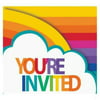 Rainbow Gatefold Invitations , 2PK
