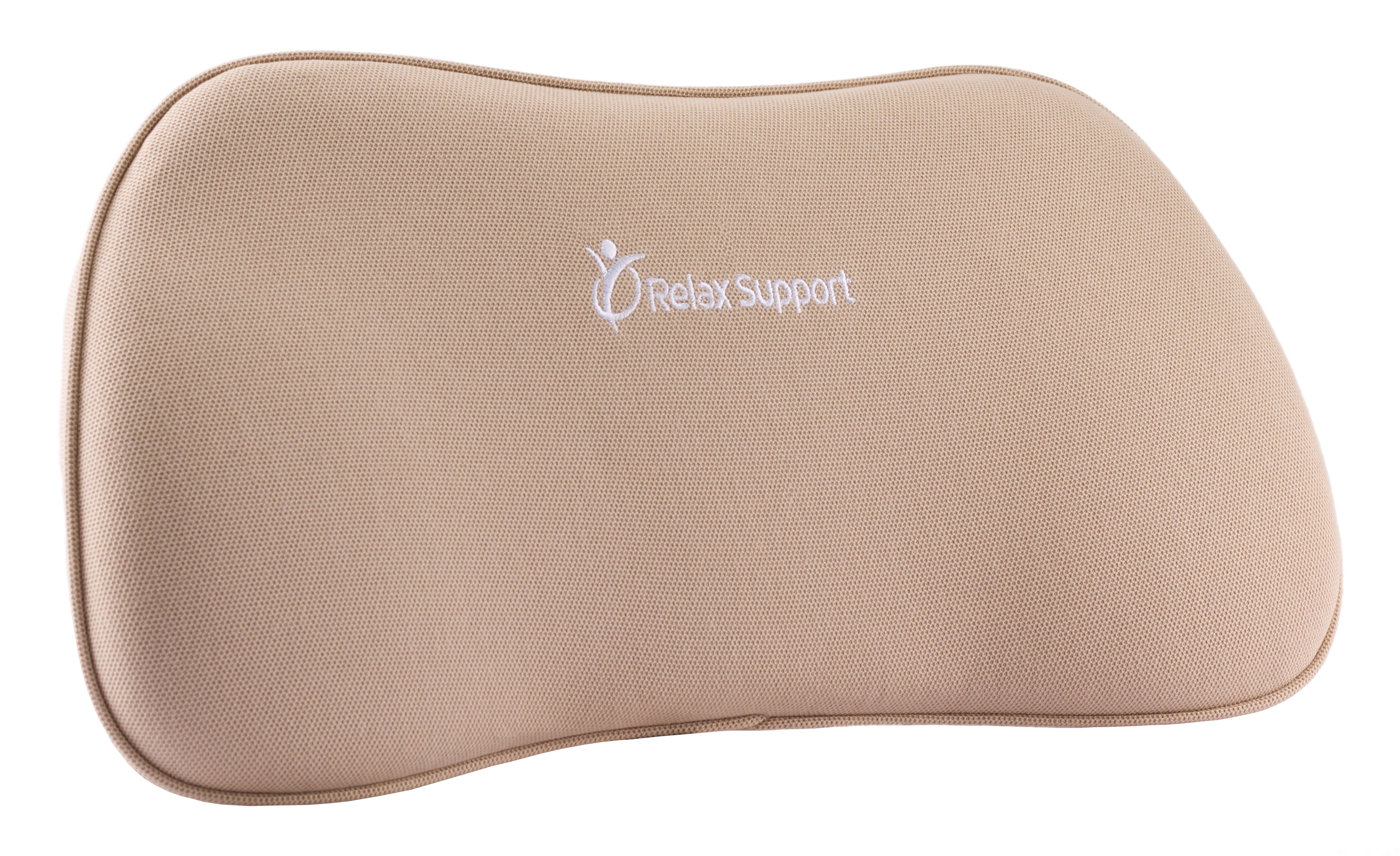  Relax Support RS11-X Lumbar Support Pillow - Medium Firm Memory  Foam Office Chair Back Support - Promotes Spinal Alignment & Better Posture  - Non-Slip Strap, Washable Cover - Fits Wheelchair, Recliner 
