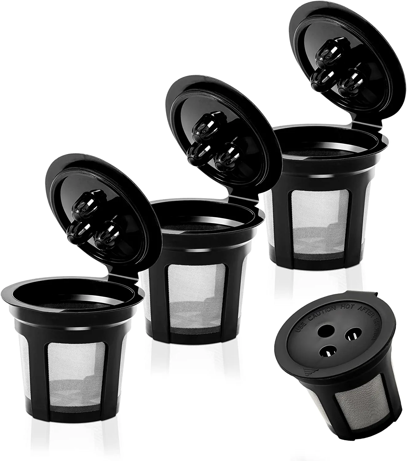 4 Pack Reusable Coffee Pods for Ninja Dual Brew Coffee Maker, GAITON