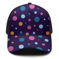thumbnail image 2 of Design Pattern Baseball Cap – Stylish Spliced Design Adjustable Trucker Hat with Full Print Front & Brim, Breathable Cotton Blend Snapback for Sports, Travel & Daily Wear, 2 of 3