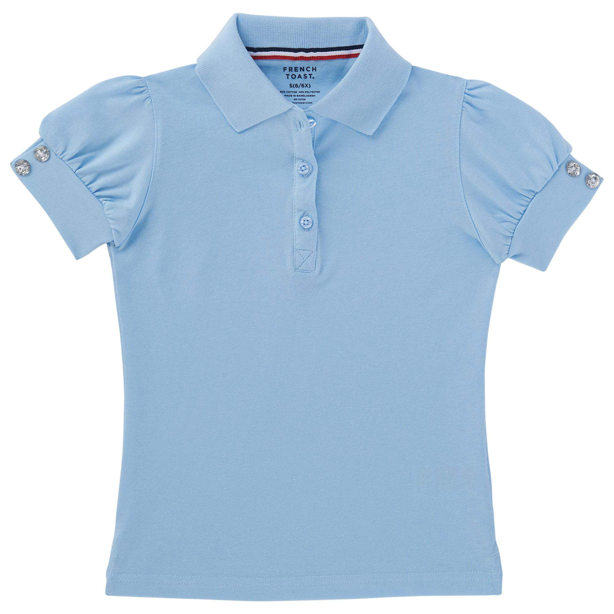 Standard & Plus French Toast Girls Short Sleeve Stretch Pique Polo Shirt 