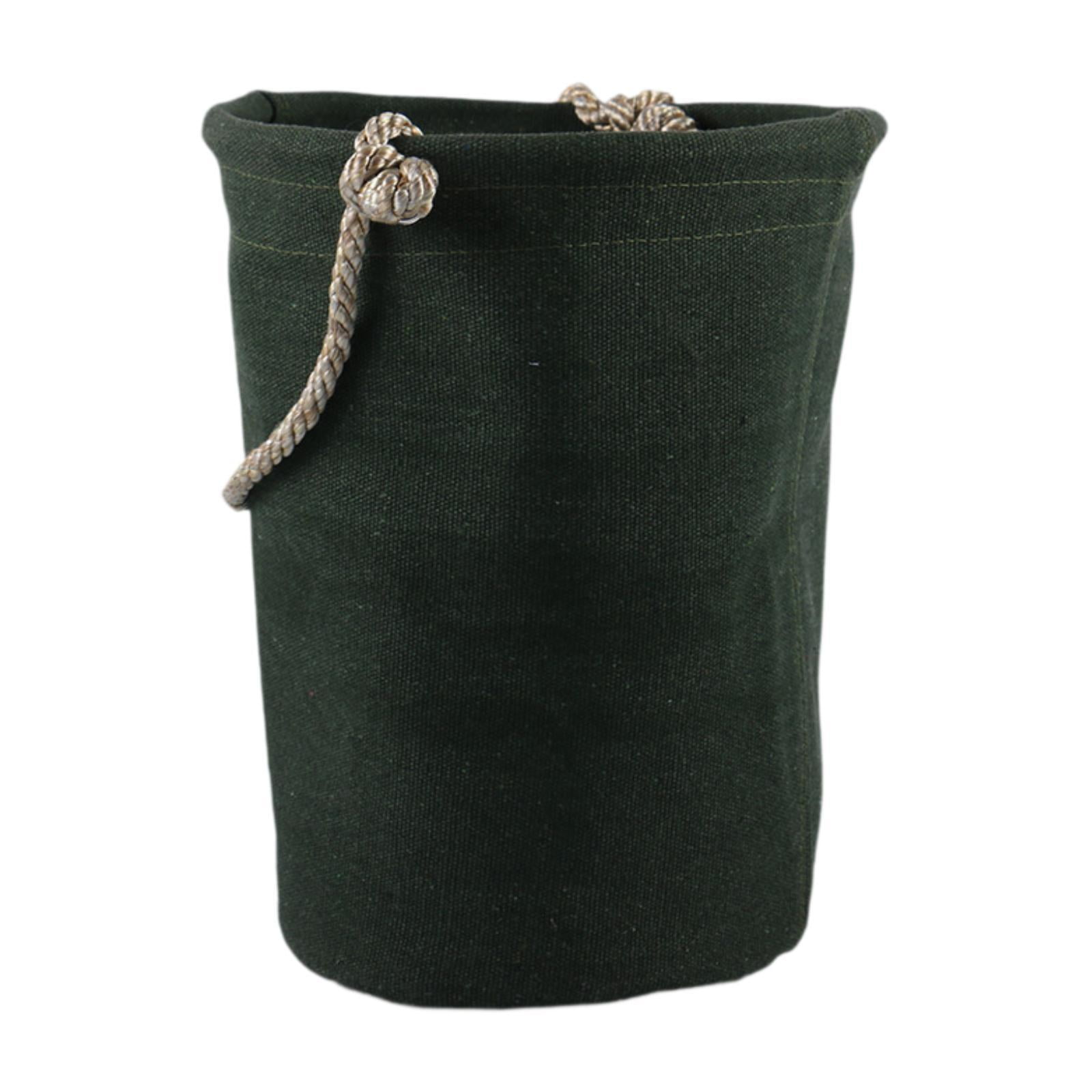 Tool Organizer Bag Canvas Bucket Carrier Foldable Storage for Home Gardeners Electricians and Plumbers