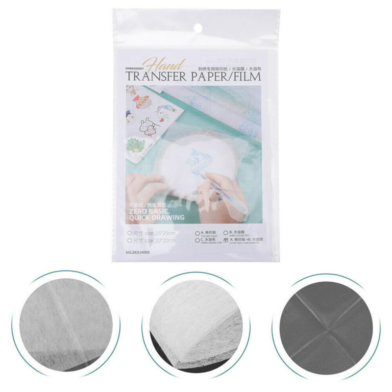Embroidery Tracing Paper Water-Soluble Easy Fast Creating Trace Paper for Drawing Sewing Patterns, Size: About 25*25 cm/9.84*9.84inch
