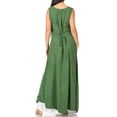 thumbnail image 2 of Sakkas Riva Women's Sleeveless Chemise + Over Dress Medieval Celtic Renaissance - Green - 1XL/2XLP, 2 of 5