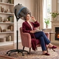 thumbnail image 2 of ZENY Professional Adjustable Hooded Bonnet Hair Dryer with Rolling Stand 1300W Salon Dryer, Grey, 2 of 7