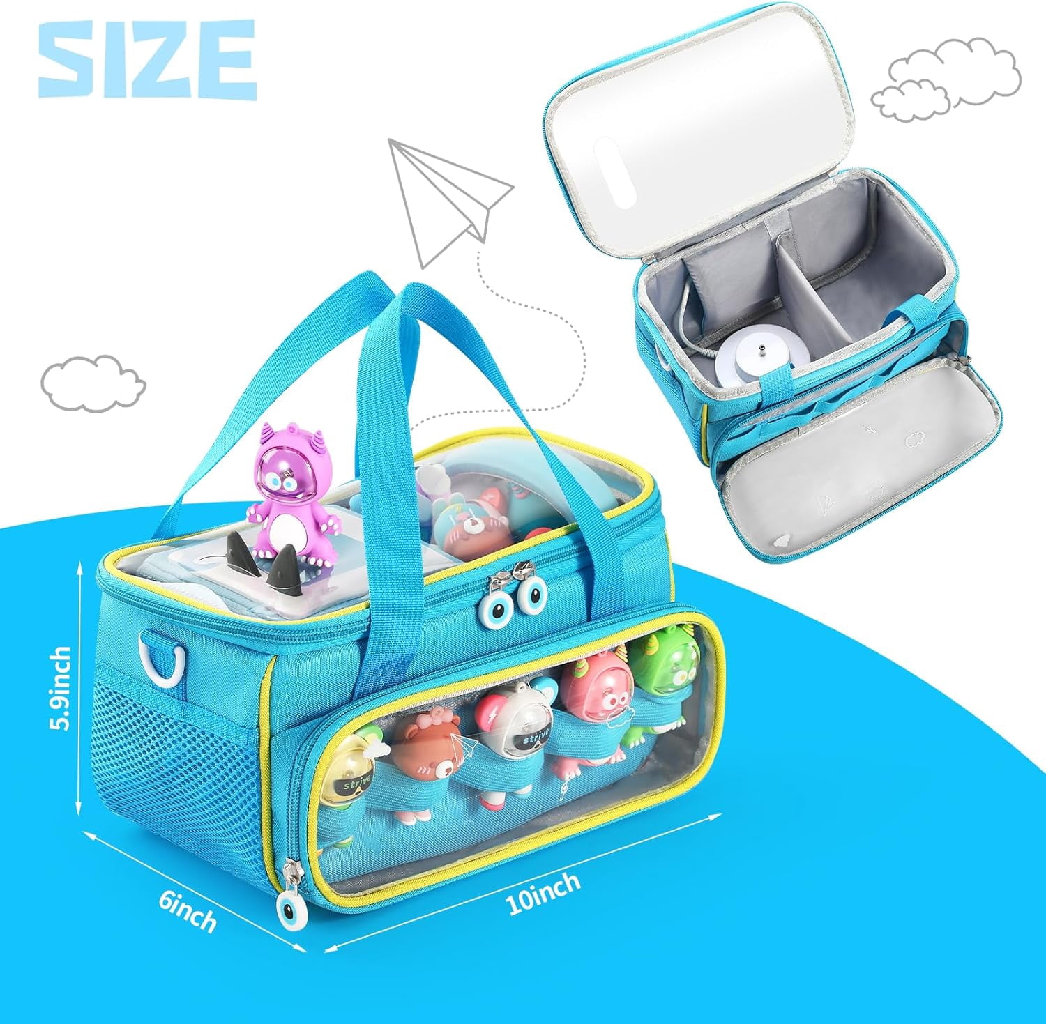 Carrying Case for Toniebox, Storage Carrier Bag for Tonie Characters with Shoulder Strap and Handle