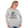 thumbnail image 4 of I Shoot People Camera Photography Pun Sweatshirt for Men or Women Brisco Brands L, 4 of 6