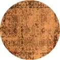 thumbnail image 1 of Ahgly Company Indoor Round Oriental Orange Industrial Area Rugs, 6' Round, 1 of 4