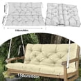 thumbnail image 5 of Outdoor Swing Cushions, Garden Bench Cushions with Backrest and Ties Non-Slip Bench Pads 2-3 Seater Washable Swing Replacement Cushions for Garden Patio Porch loveseat Pad (Ivory 60 * 40 in), 5 of 6