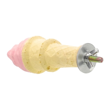 Parrot Perch Stand Ice Cream Shaped Bird Perch for Parakeets and Macaws Chew Toy and Grinding Station Washable Cage Accessory for Pet Birds