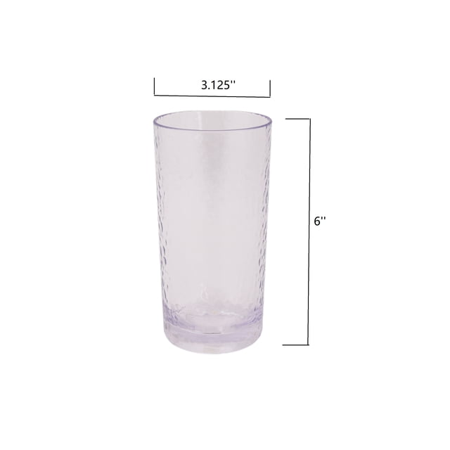 Hometrends Gobelet Acrylique Clair Martelée 477mL