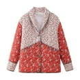thumbnail image 5 of Women's Quilted Lightweight Jackets Cropped Floral Packable Puffer Jacket Winter Coat, 5 of 5