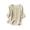 *Beige, variant on Women's Embroidered Button Down Blouse,Ladies 3/4 Puff Sleeve Crew Neck Casual Top,Boho Floral Loose Fit Summer Shirt For Women,Beige,S-2XL