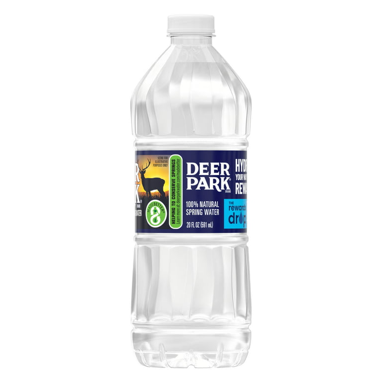 DEER PARK Brand 100% Natural Spring Water, 8-ounce mini plastic bottles  (Pack of 12)