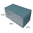 thumbnail image 2 of Bewildely Home Clothes Storage Bag Foldable Organizer Container for Blankets Quilts blue Type2 NO2, 2 of 5