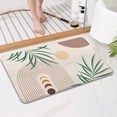 thumbnail image 4 of Green Boho Geometric and Plant Pattern Bathroom Rugs Mat,Non Slip Microfiber Bathroom Rug,Rubber Backing,Soft Bathroom Mats for Bathroom Floor,Tub and Shower,17x27in(43x68cm), 4 of 5