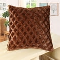 thumbnail image 2 of Solid Plush Throw Pillow Cover Diamond Pattern, Soft Sofa Lumbar Cushion Case Fluffy Decorative Pillowcase for Home Bedroom and Couch Chair Decor, 2 of 3