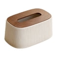thumbnail image 2 of YYV Desktop Tissue Box Multifunctional Napkin Storage Case Living Room Countertop Paper Towel Holder Dustproof Decorative Organizer Home Office Tabletop Tissue Dispenser, Tissue Box, Storage Box, 2 of 6