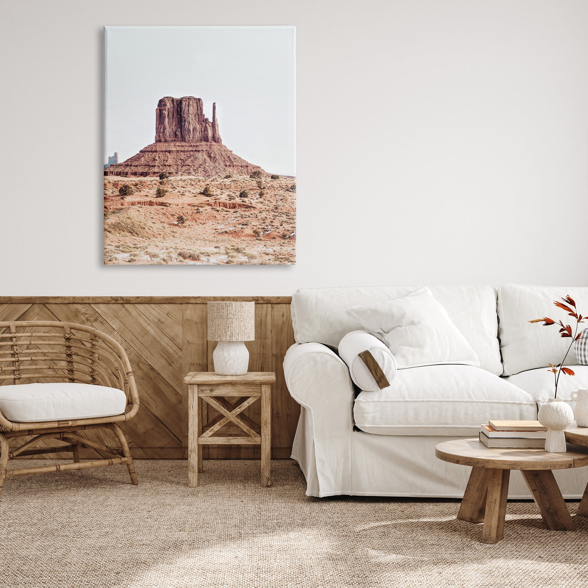 Stupell Industries Desert Mesa Photography Nature Photography Gallery Wrapped Canvas Print Wall Art, 36 x 48
