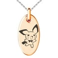 thumbnail image 4 of Tioneer Stainless Steel 2nd Gen Pichu Pokémon Engraved Small Oval Charm Pendant Necklace, 4 of 4