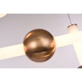 thumbnail image 3 of Bethel International Gold Metal Frame Ceiling Fixture with White Glass LED Lights, 3 of 3