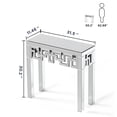 thumbnail image 3 of SHYFOY Modern Grecian Venetian Mirrored Console Table Glass Sofa Table Silver Entryway Table for Living Room, 3 of 9