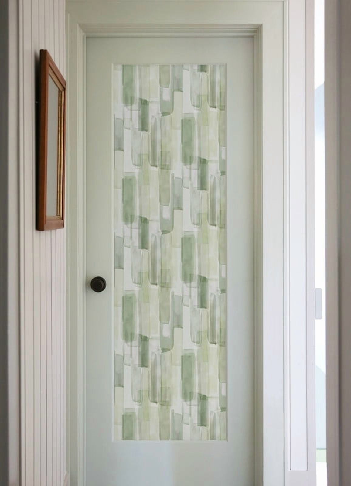 Mr. Kate Watercolor Glass Olive Green Peel and Stick Wallpaper