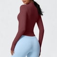 thumbnail image 6 of YUNAFFT Seamless High Neck Yoga Top for Women Long Sleeve Zipper Compression Fitness Shirt, 6 of 6