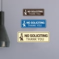 thumbnail image 4 of Standard NO Soliciting Thank You (Salesman) Sign (Brushed Gold) - Small, 4 of 5