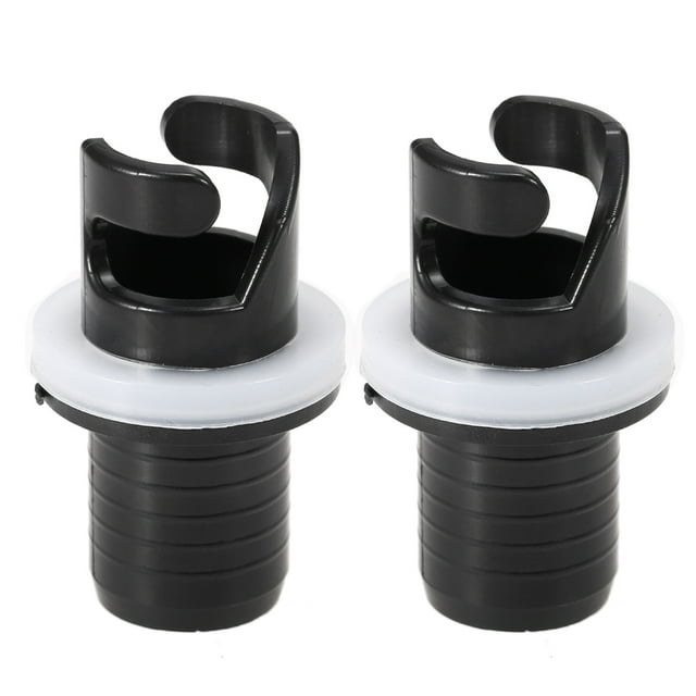 Graflsoa Inflatable Kayak SUP Valve Plug Set with Transparent Rings, Nylon Material, 30x49mm, 18mm/16mm Inner Diameter, 7g Each, Pair Included