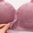thumbnail image 5 of Xdegoge Front Closure Bra for Women Wireless Full Coverage Bralette with Elegant Floral Lace Overlay Breathable Mesh Side Smoothing Wide Straps Posture Bra for Large Bust Comfort, 5 of 9