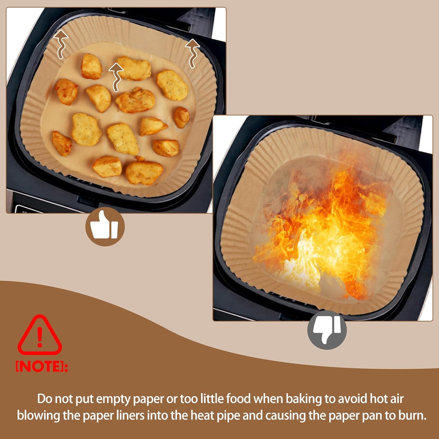Air Fryer Disposable Paper Liner for AG301,125 Pcs Air Fryer Liners Disposable Parchment Paper Airfryer Liners Air Fryer Accessories for Indoor Grill Air Fryer Oven Liner