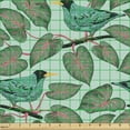 thumbnail image 2 of Ambesonne Tropical Fabric by the Yard Upholstery, Exotic Flora Fauna Birds, 1 Yard, Multicolor, 2 of 5
