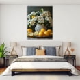 thumbnail image 4 of Mudket White Flower and Lemon Canvas Wall Art, Rustic Floral Kitchen Wall Decor, Vintage Fruit and Flower Pictures for Dining Room, Framed Ready to Hang - 12"L x 8"W, 4 of 10