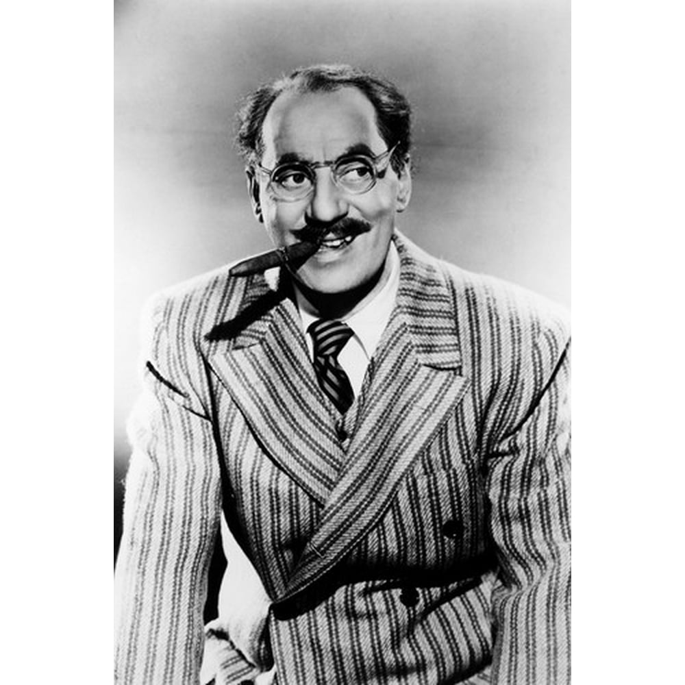 Groucho Marx With Cigar and Smile Classic 24x36 Poster - Walmart.com ...