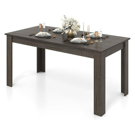 WDZS Dining Table, 63" L x 31.5" W x 30" H Large Farmhouse Center Table with 330LBS Capacity, Kitchen Table for Living Room, Home Office, Dinette, Dinner, Dining Room, Restaurant, Grey