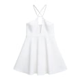 thumbnail image 4 of EYNMVR Women's Mini Dress Halter Neck Sleeveless Tie Backless Swing Flowy Beach Dresses Summer Vacation Clothes, 4 of 4