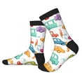 thumbnail image 2 of KLL Doodle Cars Print Cool Socks Men's Women's Crew Socks Funny Crazy Novelty Stockings, 2 of 7