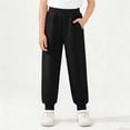 thumbnail image 2 of hengsof Children's Unisex Solid Color Sweatpants Fashionable Jogging Pants with Elastic Waist Suitable for Boys and Girls Aged 3-13, 2 of 7