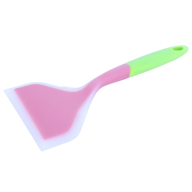 Silicone Spatula Set, Super Heat-resistant Non-slip Handle Silicone Spatula Easy To Non-Stick For Steak For Pan For Tamagoyaki Pink+Green Handle