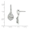 thumbnail image 2 of Sterling Silver & CZ Brilliant Embers Dangle Post Earrings, 2 of 2