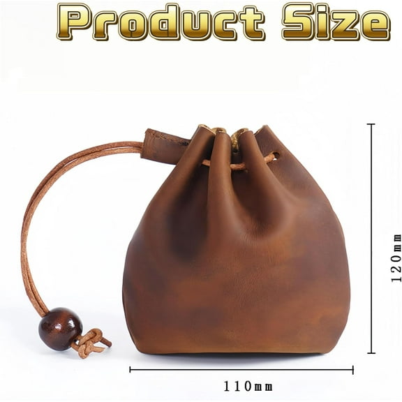 Man Leather Purse Bag: Coin Pouch for Men, Coin Pouch, Medieval Retro Leather Drawstring Bag, Renaissance Accessories