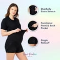 thumbnail image 3 of Savi Parker Women's Maternity Roll Cuff Denim Shorts, 3 of 5