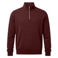thumbnail image 4 of Migroa Essential Men's Quarter-Zip Sweatshirt -Solid Color Stand-Up Collar Design, Multiple Color Options, Premium Casual Wear Under $25, Wine Xxl, 4 of 4