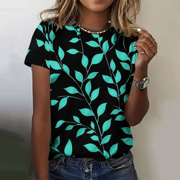 LiMoi Short Sleeve Womens Shirts with Collar T Shirts Floral Blouses for Women Dressy Casual T Shirts My Items