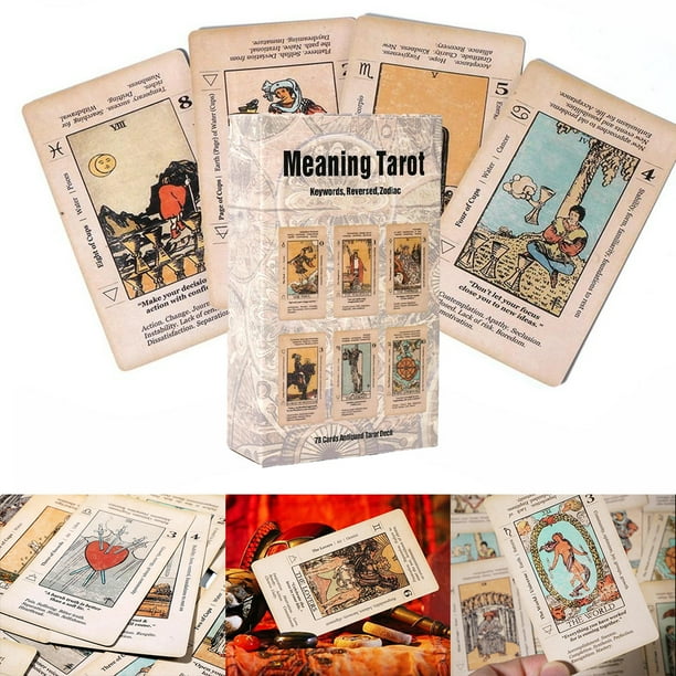 78 Uds. Juego Cartas Del Juego Mesa Cartas Oráculo Del Tarot para Principiantes