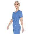 thumbnail image 3 of Landau Essentials Tailored Fit 4-Pocket V-Neck Scrub Top for Women 8111, 3 of 8