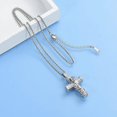 thumbnail image 4 of Urn Necklace for Ashes Rose Flower Cross Cremation Jewelry Pendant for Human/Pet Memorial Ash Jewelry for Loved Ones, 4 of 6