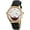 Gold, variant on Collections Unisex 42mm Case Intricate Joker Face Genuine Leather Strap Watch