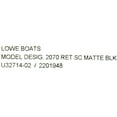 thumbnail image 3 of Crestliner Boat Decal 2201948 | 2070 Retriever SC 23 Inch Matte Black, 3 of 3